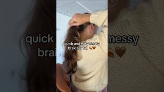 messy braids hairstyles hairstyle hairhack hairtutorial fallhair fallstyle hairtok hairvideo [upl. by Eyahsal279]