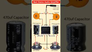 TDA2822 Best Stereo Amplifier Circuit  2Piece Computer Speaker  Low voltage Dual channel amplifier [upl. by Akzseinga103]