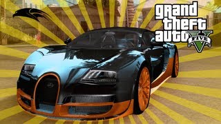 GTA V  Bugatti Veyron Secret Location  How To Get Bugatti Veyron GTA 5 Tutorial [upl. by Nonnahsal]