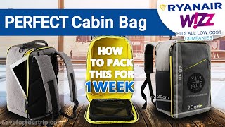 Cabin Bag RyanairWizzAir ✈️  How to Pack a Backpack for a WEEK [upl. by Kalina]