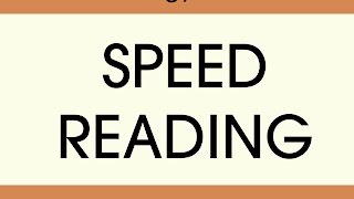 Speed Reading [upl. by Ruth]