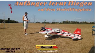 Anfänger lernt fliegen auf dem Modellflug Platz Easyglider 4 von Multiplex  Kunstflug  3D [upl. by Sirtemed]