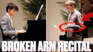 FAMILY PIANO RECITAL TO REMEMBER  PLAYING PIANO WITH A BROKEN ARM [upl. by Terrell]