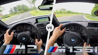 BMW M2 vs BMW M135i Xdrive 400 HP  Acceleration Top Speed POV Autobahn Test Drive amp Sound [upl. by Nnaes]