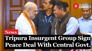 Tripura Peace Pact Tripura Insurgent Groups Sign Peace Agreement with Central State Governments [upl. by Craggie]