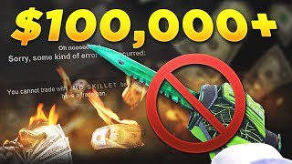 CSGO  McSkillet Inventory TRADE BANNED 100000 LOST [upl. by Aeynod]