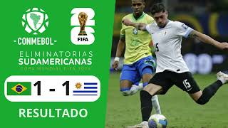 BRASIL VS URUGUAY  ELIMINATORIAS MUNDIAL 2026  Jornada 12 [upl. by Anerrol]