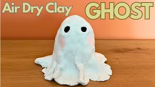 How To Make A Ghost Decoration  Air Dry Clay  Easy Step by Step Tutorial [upl. by Darreg]