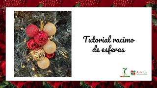 Cómo hacer un racimo de bolas navideño 🎄Adornos con esferas navideñas Tutoriales navideños  DIY [upl. by Ocer]