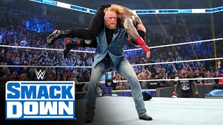 Brock Lesnar shocks Roman Reigns with Beastly return SmackDown June 17 2022 [upl. by Ladnyk]