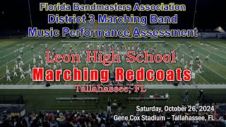 2024 FBA District 3 Marching Band MPA – Leon HS Marching Redcoats [upl. by Itida]