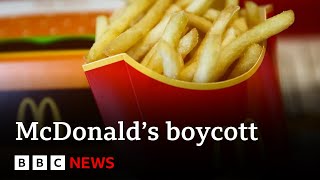 McDonalds CEO warns of hit from boycotts  BBC News [upl. by Hershell]