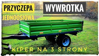 BUDOWA PRZYCZEPY JEDNOOSIOWEJ WYWROTKI SAM  HYDRAULIC DUMP TRAILER BULID причіп самоскид [upl. by Arimaj]