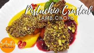 PISTACHIO CRUSTED LAMB CHOPS RECIPE The Best Lamb Chops with Sweet Potato Purée  Ants Kitchen [upl. by Shanie]