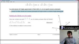 Angles Orientés et Rotations 13  Définition dAngles et de Repères Orientés  Maths Première S [upl. by Kelula495]