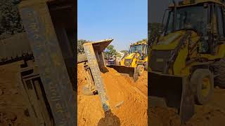 Jcb3dx backhoe and swaraj744 tractor automobile jcbvideo construction excavator jcb tractor [upl. by Attenev]