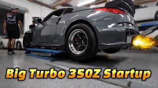 First Startup On My New 350Z Turbo Kit [upl. by Amak39]