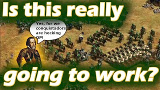 Feudal Trade into Conquistadors on Arena Can this Actually Work [upl. by Schifra490]