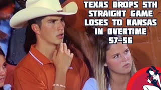 Longhorns Fan Reaction Texas Loses 5th Straight Game to Kansas Jayhawks  The Slumpbuster [upl. by Gurevich]