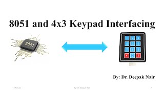 Interfacing 8051 with 4x3 Keyboard [upl. by Grishilde361]