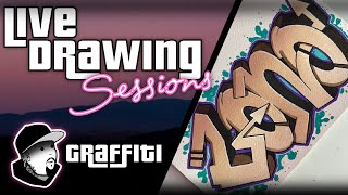 Drawing GRAFFITI  Live Drawing Sessions [upl. by Budwig]