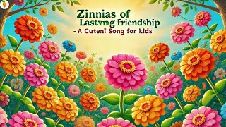 Zinnias of Lasting Friendship  A Heartwarming Song  Cuteni Song For Kids  Flower Meaning flower [upl. by Strephon]