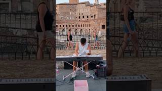 ROMA 🇮🇹  Tallent of Street Musician in Rome Via dei Fori imperiali Roma shorts roma rome italia [upl. by Akimas]