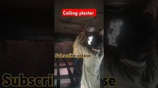 Ceiling 👀👀plaster 🙏👍💒💒 building block home prothom construction shortvideo funny [upl. by Derzon]