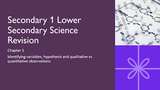 Sec 1 G3G2 Science Chp 1 Part 2 Variables hypothesis and observations accuracy and precision [upl. by Ahsenek]