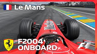 Ferrari F2004  Le Mans 2023 Onboard Lap  Assetto Corsa [upl. by Hnacogn]