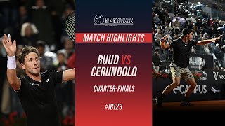 Ruud vs Cerundolo Quarterfinals Match Highlights IBI23 [upl. by Hubie662]