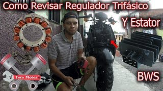 Como Revisar Regulador Rectificador Trifasico  moto [upl. by Einiffit]