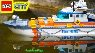 Pretend Play with Lego City Boats in Water  Cops amp Robbers Skit  JackJackPlays [upl. by Gorrono]