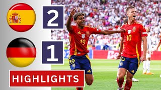 Spain vs Germany 21 HIGHLIGHTS amp GOALS  EURO 2024 [upl. by Asiruam]