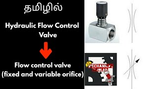 Hydraulic Flow control valveFlow control valve in Tamil [upl. by Heisser]