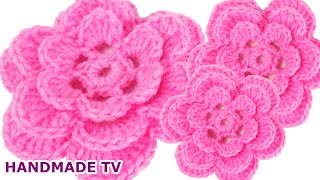 КРАСИВЫЙ ЦВЕТОК КРЮЧКОМ Crochet Flower Easy DIY TUTORIAL [upl. by Enelyam]