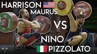 Weightlifting Battles  Harrison Maurus vs Antonino Pizzolato  Roma World Cup [upl. by Loggia]