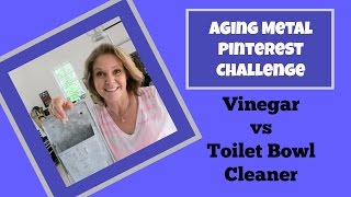 DIY Aging Metal Pin Challenge Vinegar vs Toilet Bowl Cleaner [upl. by Mcadams]