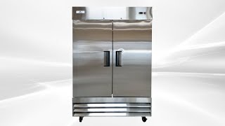 Commercial Reach In Freezer Refrigerator Refrigerated Cooler RESTAURANT EQUIPMENT XB54R [upl. by Aruasi]