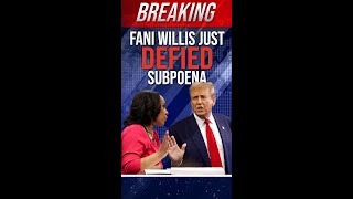 CHAOS Fani Willis Defies Subpoena as Trump Charges Dropped [upl. by Drofla]