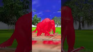 Woolly Mammoth Elephant vs Shadow Mammoth Elephant Attack shorts mammoth cow animalgame [upl. by Akemor237]