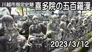 川越市指定史跡・喜多院の五百羅漢 2023312 [upl. by Gasser]