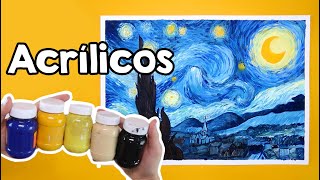 ¿Cómo pintar con ACRÍLICOS Tips y recomendaciones ✄ Quédate en casa y crea arte Conmigo [upl. by Cusack]