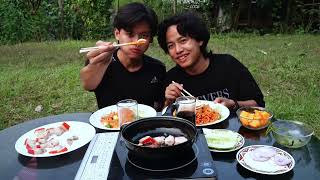 PORK OUTDOOR COOKING MUKBANG  Prafulla Lama [upl. by Sheehan]