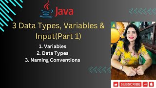 Lec 3Part 1 Data Types Variables in Java  Declaration  Initialization  Rules for Identifier [upl. by Jolene600]