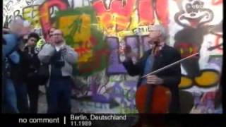 Rostropovich Berlin Wall Checkpoint Charlie Bach Sarabande [upl. by Farika]