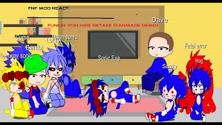 Fnf mod react Funkin for Hire Retake FANMADE DEMO [upl. by Ttenneb]