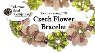 Make a Czech Flower Bracelet [upl. by Ylagam]