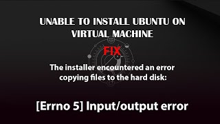 The installer encountered an error copying files to the hard disk Errno 5 Inputoutput error [upl. by Vyner507]