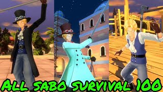 All Sabo survival 100 gameplay in One Piece Bounty Rush  OPBR [upl. by Dnomasor]